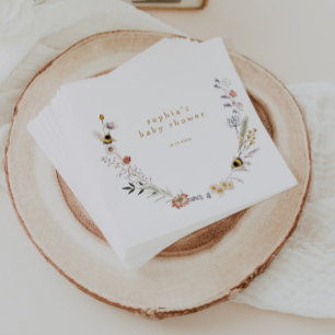 Mama to Bee Wildflower Baby Shower Napkin