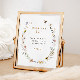 Mama to Bee Wildflower Momosa Bar Sign