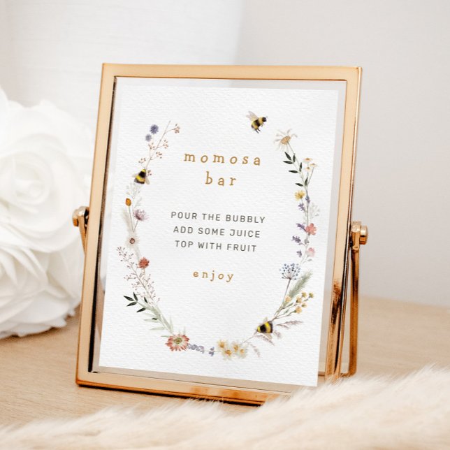 Mama to Bee Wildflower Momosa Bar Sign (Creator Uploaded)