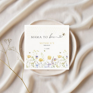 Mama to Bee Wildflower Rustic Garden Baby Shower Napkin