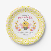 Mama to Bee Yellow Pink Girl Baby Shower