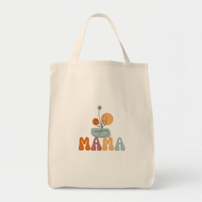Mama Tote Bag, Gift for Mama, Mum (Front)