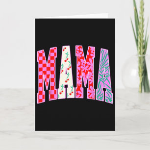Mama Trendy Chequered Cherries Bow Halloween Famil Card