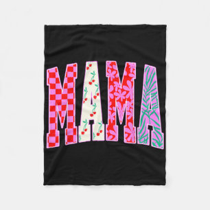 Mama Trendy Chequered Cherries Bow Halloween Famil Fleece Blanket