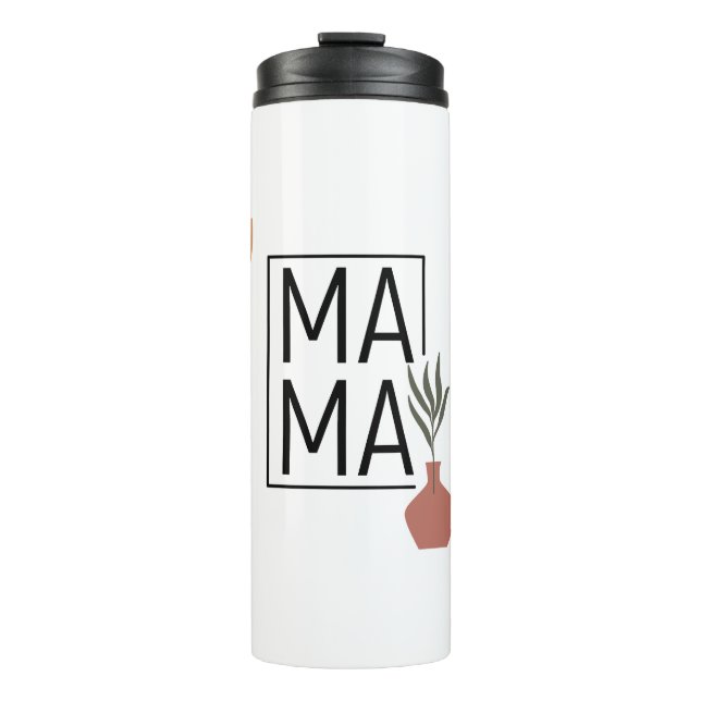 Mama Tumbler, Boho Tumbler, Tumbler with Lid,  (Front)