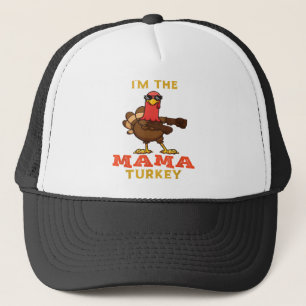Mama Turkey Matching Family Thanksgiving Group Fun Trucker Hat