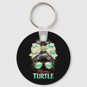 Mama Turtle Shirt Sea Life Summer Ocean Mum Gift Key Ring