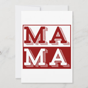 MAMA TYPOGRAPHY MOTHERS DAY GIFT INVITATION