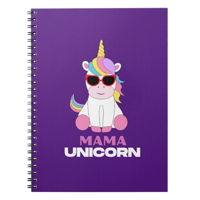 Mama Unicorn Magic Squad    Notebook (Front)