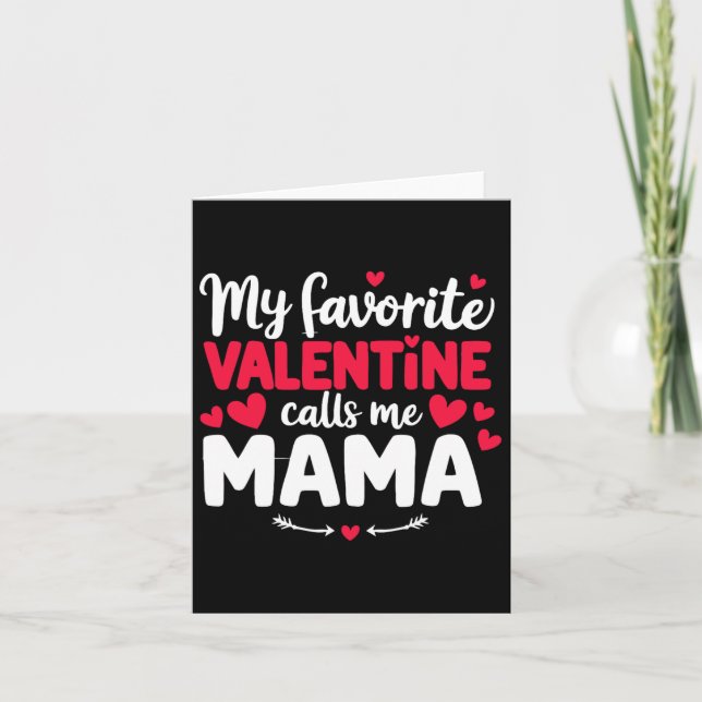 Mama Valentine Cute Romantic Valentines Day Couple Card (Front)