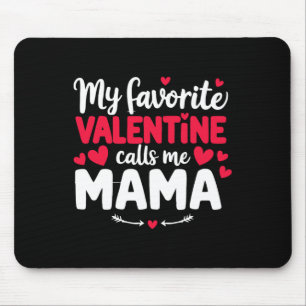Mama Valentine Cute Romantic Valentines Day Couple Mouse Pad