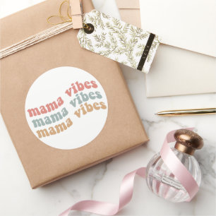Mama Vibes Mother's Day  Classic Round Sticker