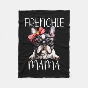 Mama Watercolor French Bulldog Dog Mother's Day Mo Fleece Blanket