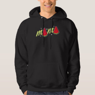 Mama Watermelon Summer Fruit Watermelon Slice Moth Hoodie