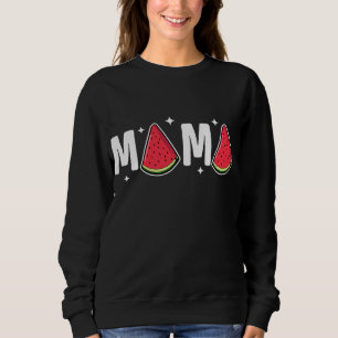 Mama Watermelon Summer Fruit Watermelon Slice Moth Sweatshirt