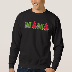 Mama Watermelon Summer Fruit Watermelon Slice Moth Sweatshirt