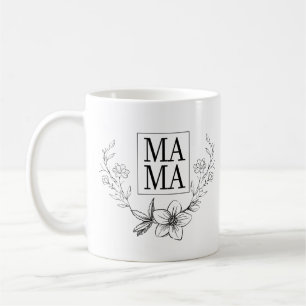 MAMA WHIMSICAL FLOWER MUG