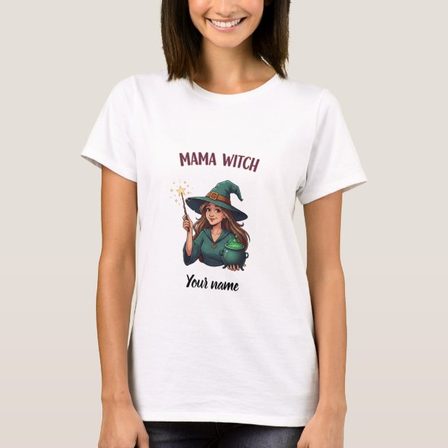 Mama Witch Halloween Personalised T-shirt  (Front)