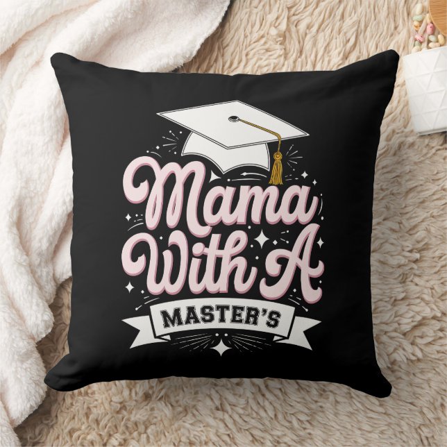 Mama With A Master’s Degree Graduation Mum Cushion (Blanket)
