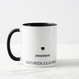 Mama  with Custom Kids Name Mother's Day Elegant Mug