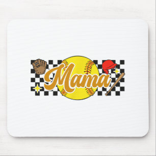 Mama Women Mothers Day Softball Lover Softball Mum Mouse Pad