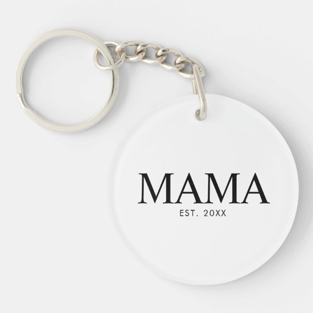 Mama Year Established Key Ring (Front)