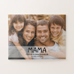 Mama You're wonderful Personalised photo Jigsaw Puzzle<br><div class="desc">Introducing our Mama Photo Mother's Day Personalised Puzzle – a heartwarming and unique gift to celebrate the special mothers in your life. This puzzle features a customisable photo of "Mama, " adding a personal touch to this cherished keepsake. Customise the puzzle with a photo that holds sentimental value, capturing a...</div>