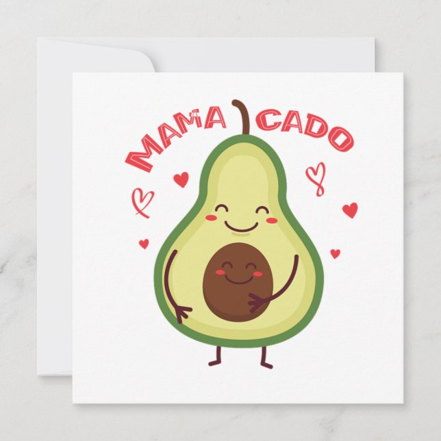 Mamacado Avocado Mutter Schwangerschaft Muttertag  Invitation (Front)