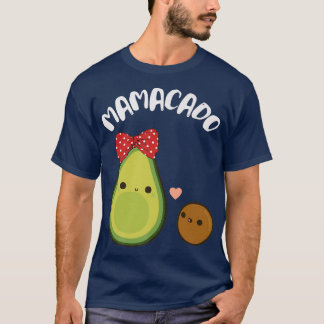 Mamacado Cute Avocado Pregnant Mum Vegan Mother Da T-Shirt