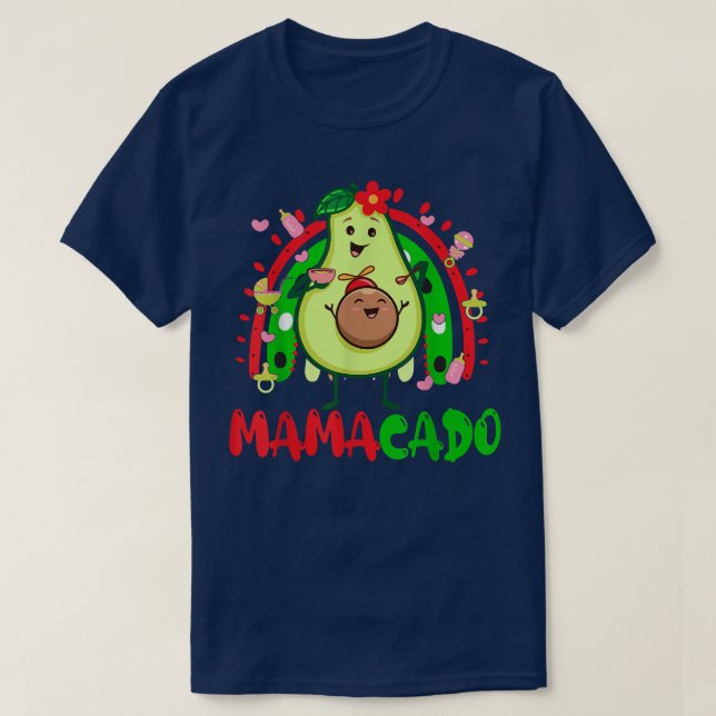 Mamacado Funny Pregnancy Announcement Avocado Vega T-Shirt (Design Front)