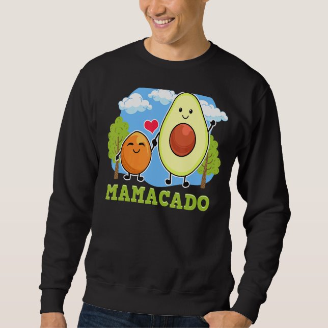 Mamacado Mama Avocado With Seed  Vegan Mum Mother  Sweatshirt (Front)