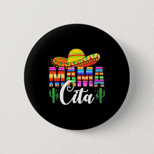 Mamacita Cinco De Mayo Leopard Fiesta Mexican Moth 6 Cm Round Badge