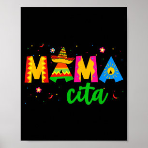 Mamacita cinco de mayo sombrero women mama mum poster