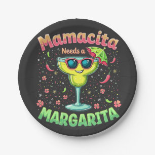 Mamacita Needs a Margarita Cinco De Mayo Party Paper Plate