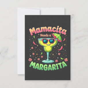 Mamacita Needs a Margarita  Cinco De Mayo Party Thank You Card