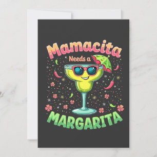 Mamacita Needs a Margarita  Cinco De Mayo Party Thank You Card