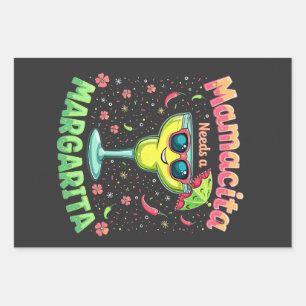 Mamacita Needs a Margarita  Cinco De Mayo Party Wrapping Paper Sheet