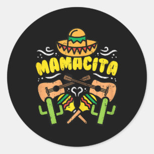 Mamacita Sombrero Cinco De Mayo Fiesta Mexican Men Classic Round Sticker