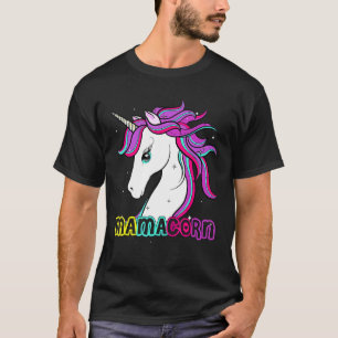 Mamacorn Cute Unicorn Mum Costume Mother's Day 8 T-Shirt