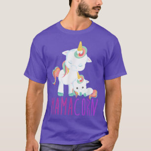 MamaCorn Mama Unicorn with Baby Unicorn T T-Shirt