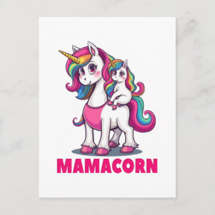 Mamacorn - The Magical Unicorn Mom Holiday Postcard