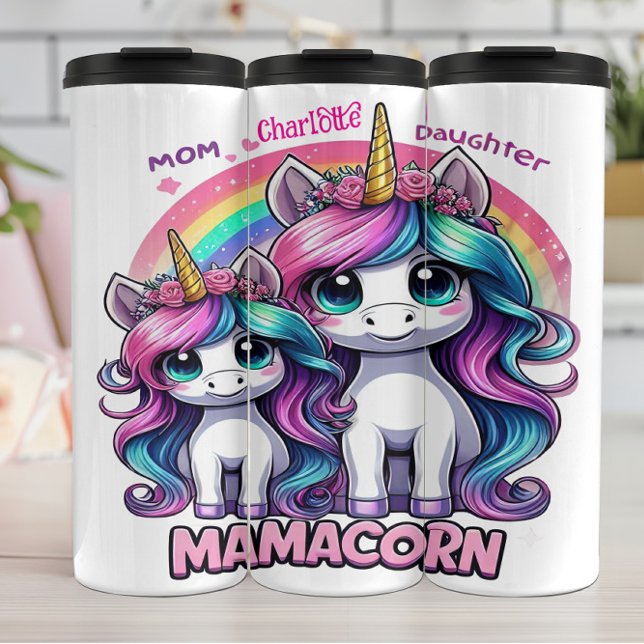 Mamacorn: Unicorn Mum, Daughter Love Thermal Tumbler (Creator Uploaded)