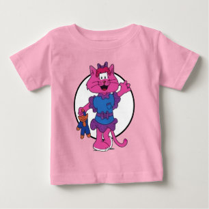 MAMAMACANZ Pink Cat with Doll Baby T-Shirt