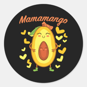 Mamamango Mum Mothers Day Womens Pregnancy Classic Round Sticker