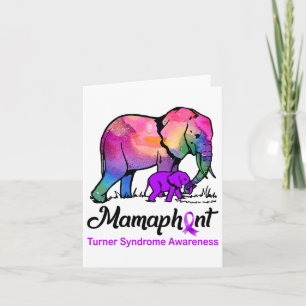 Mamaphant Mama Elephant Turner Syndrome Awareness Card