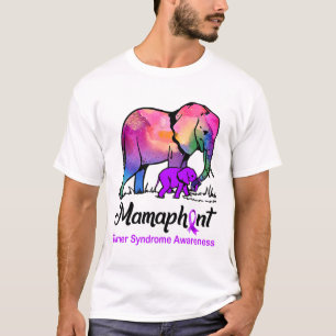 Mamaphant Mama Elephant Turner Syndrome Awareness T-Shirt