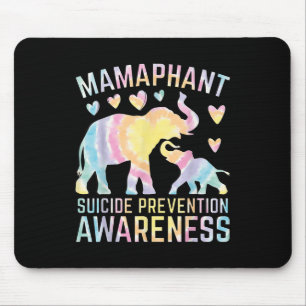 Mamaphant Suicide Prevention Awareness Mama Elepha Mouse Pad