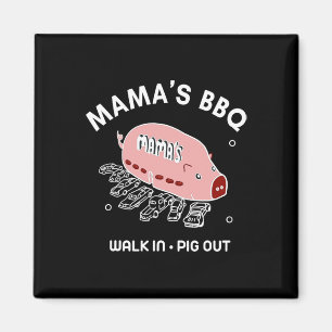 Mama's Bbq Walk In Pig Out Sunny Summer Paddy's Ir Magnet