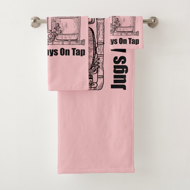 Mama's Boobery Jugs Always On Tap Bath Towel Set (Insitu)