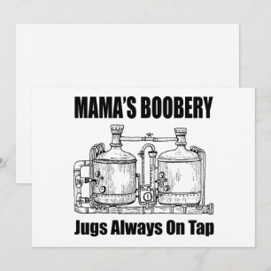 Mama's Boobery Jugs Always On Tap Holiday Card